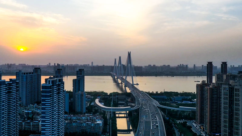 延时航拍——武汉二七长江大桥